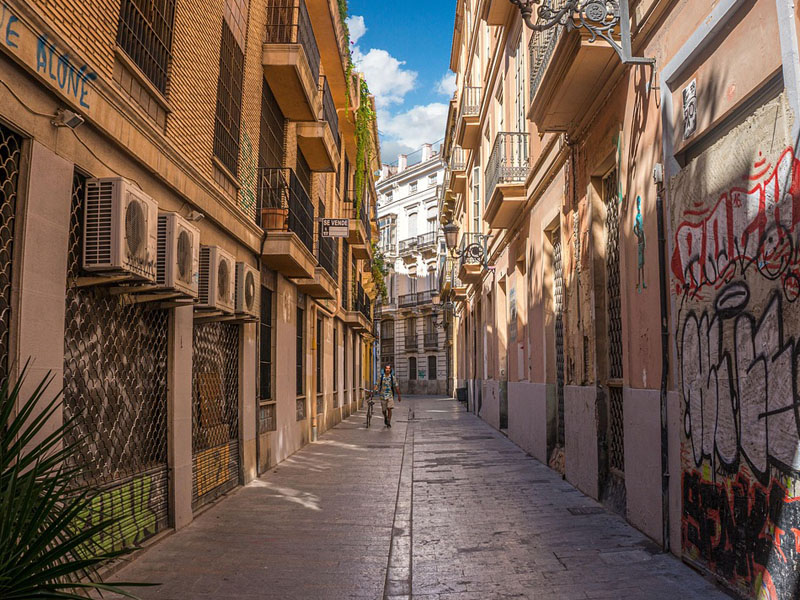 Altstadtgasse in Valencia