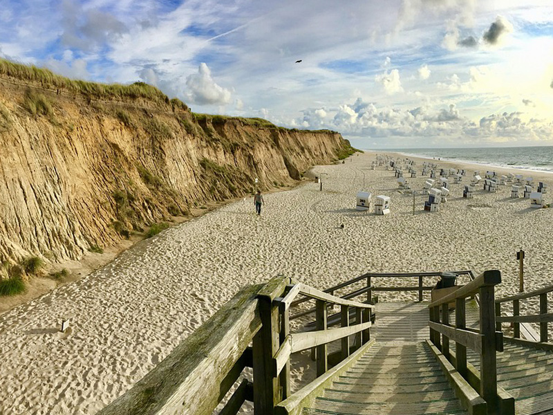 Sylt Blick von den Dünen zum Strand