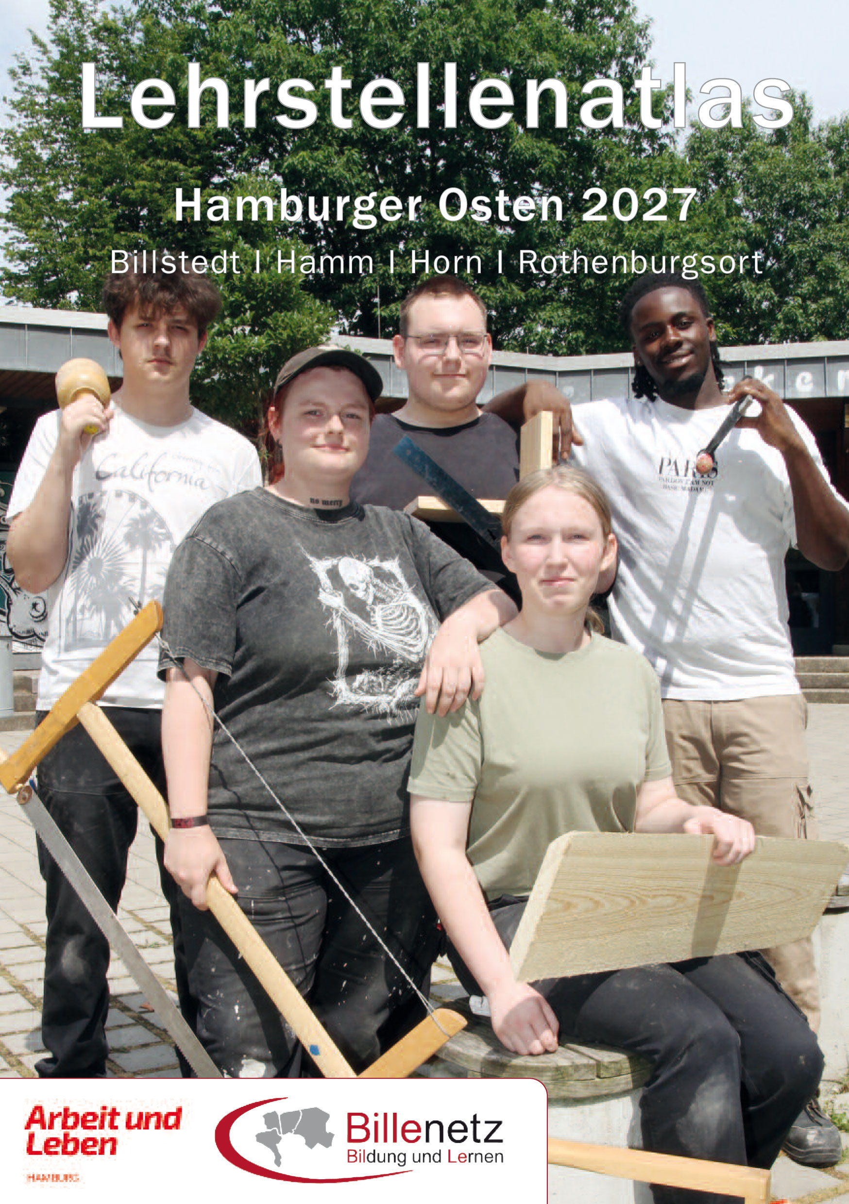 Titel vom Lehrstellenatlas 2026 Gruppenbild Auszubildende des Handwerks
